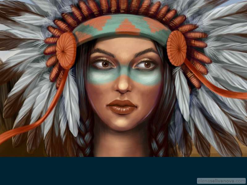 Native american - Art of Elena Selivanova